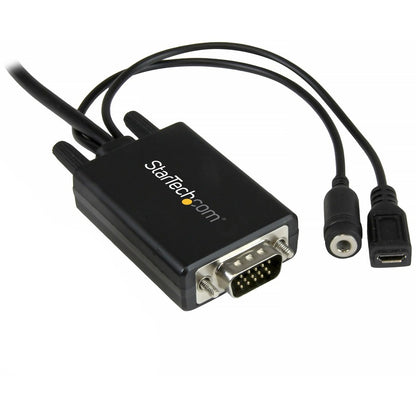 StarTech.com Câble adaptateur DisplayPort vers VGA avec audio de 3 m - Convertisseur DP vers VGA - 1920 x 1200 DP2VGAAMM3M