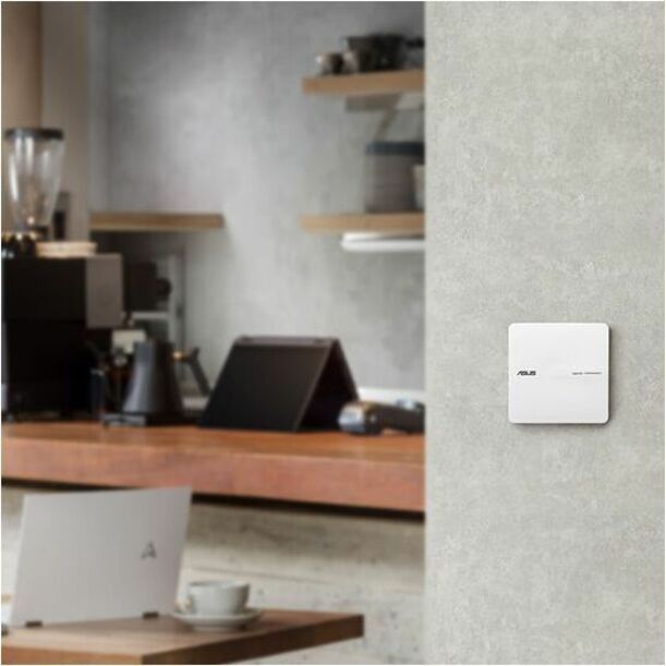 Point d'accès sans fil Asus ExpertWiFi EBA63 double bande IEEE 802.11 a/b/g/n/ac/ax 2,93 Gbit/s - Blanc EBA63