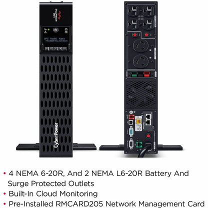 CyberPower Nouvel onduleur Smart App Sinewave PR3000RTXL2UHVACN 3000 VA Onduleur convertible tour/rack PR3000RTXL2UHVACN
