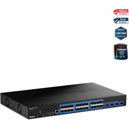 Commutateur SFP géré de couche 2 à 28 ports TRENDnet avec ports SFP+ 10G TL2-F70284
