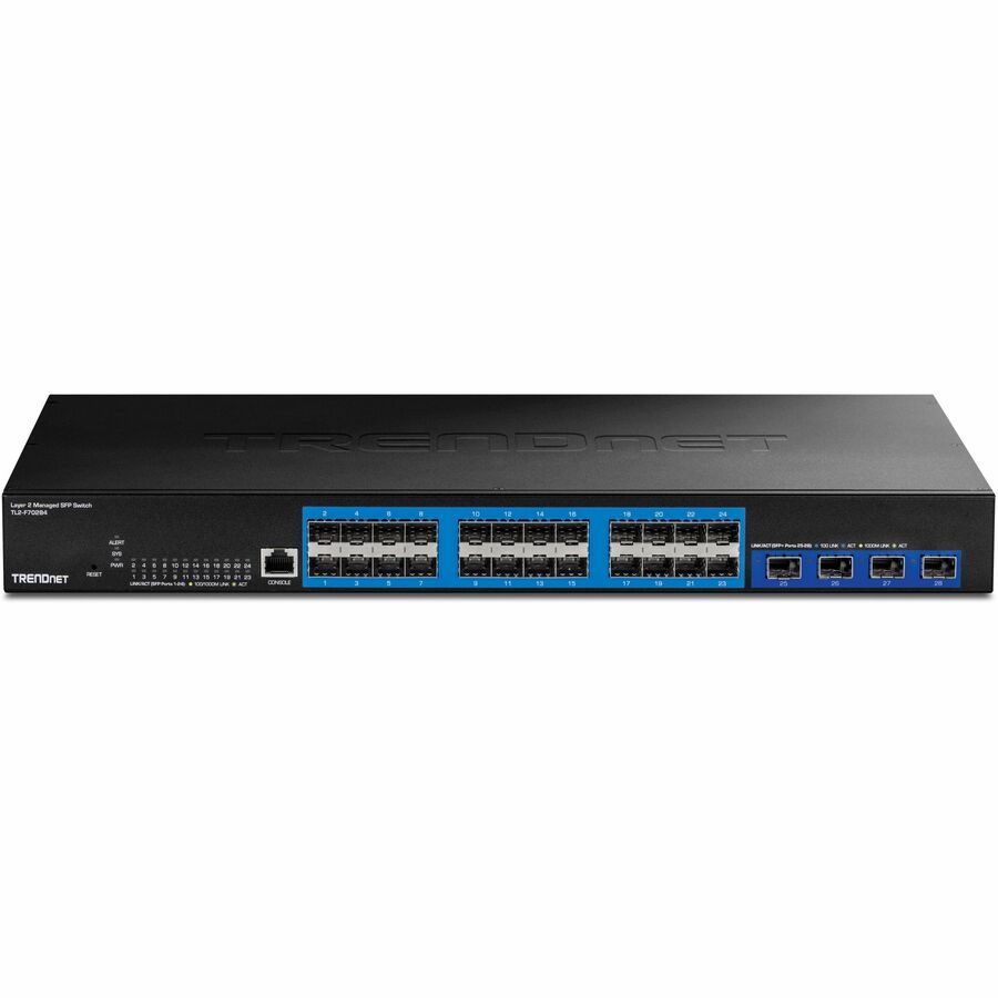 Commutateur SFP géré de couche 2 à 28 ports TRENDnet avec ports SFP+ 10G TL2-F70284