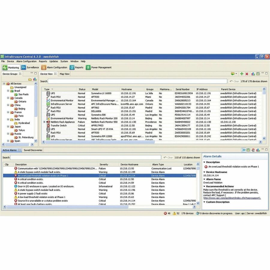 Appareil de base AP9465 d'APC by Schneider Electric Data Center Expert
