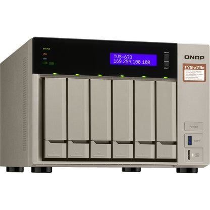 NAS QNAP puissant avec APU AMD RX-421BD Quad-Core et évolutivité PCIe TVS-673e-8G-US