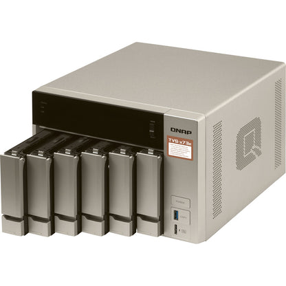 NAS QNAP puissant avec APU AMD RX-421BD Quad-Core et évolutivité PCIe TVS-673e-8G-US
