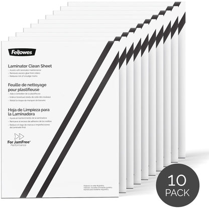Feuilles de nettoyage pour plastifieuse Fellowes, lot de 10, 5320603