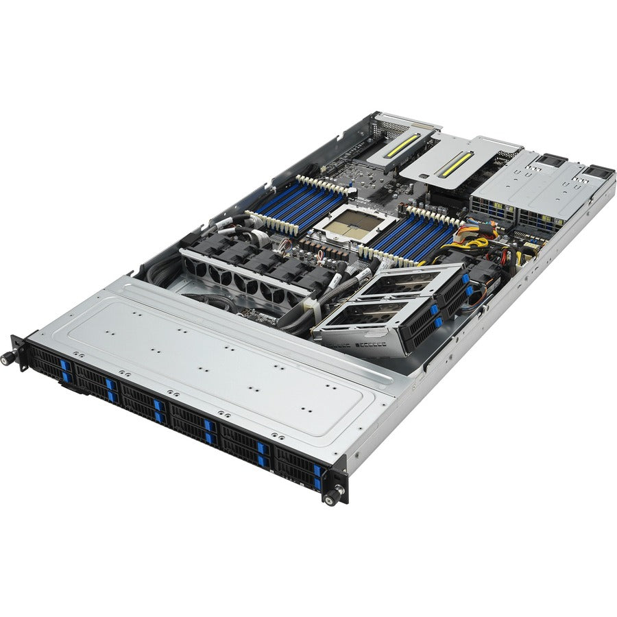 Système Barebone Asus RS500A-E12-RS12U-12W16B - Montable en rack 1U - Socket SP5 LGA-6096 - Prise en charge 1 x processeur - AMD RS500A-E12-RS12U-12W16B