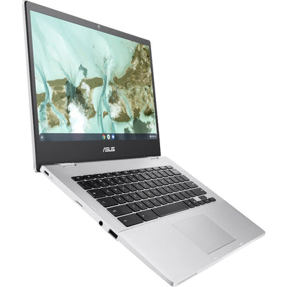 Asus Chromebook CX1 CX1400 CX1400FKA-DS01-CB Chromebook convertible 2 en 1 tactile 14" - Full HD - Intel Celeron N4500 - 4 Go - Mémoire flash 64 Go - Argent transparent CX1400FKA-DS01-CB