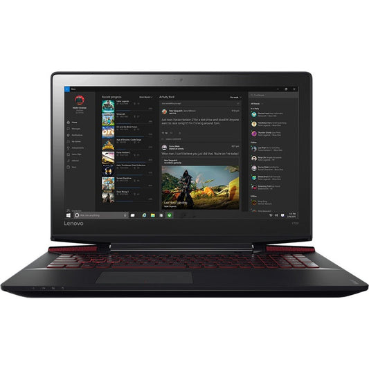 Ordinateur portable de jeu à écran tactile Lenovo IdeaPad Y700 Touch-15ISK 80NW0030US 15,6" - Intel Core i7 6e génération i7-6700HQ - 16 Go - SSD 256 Go - Clavier anglais (États-Unis) - Noir 80NW0030US