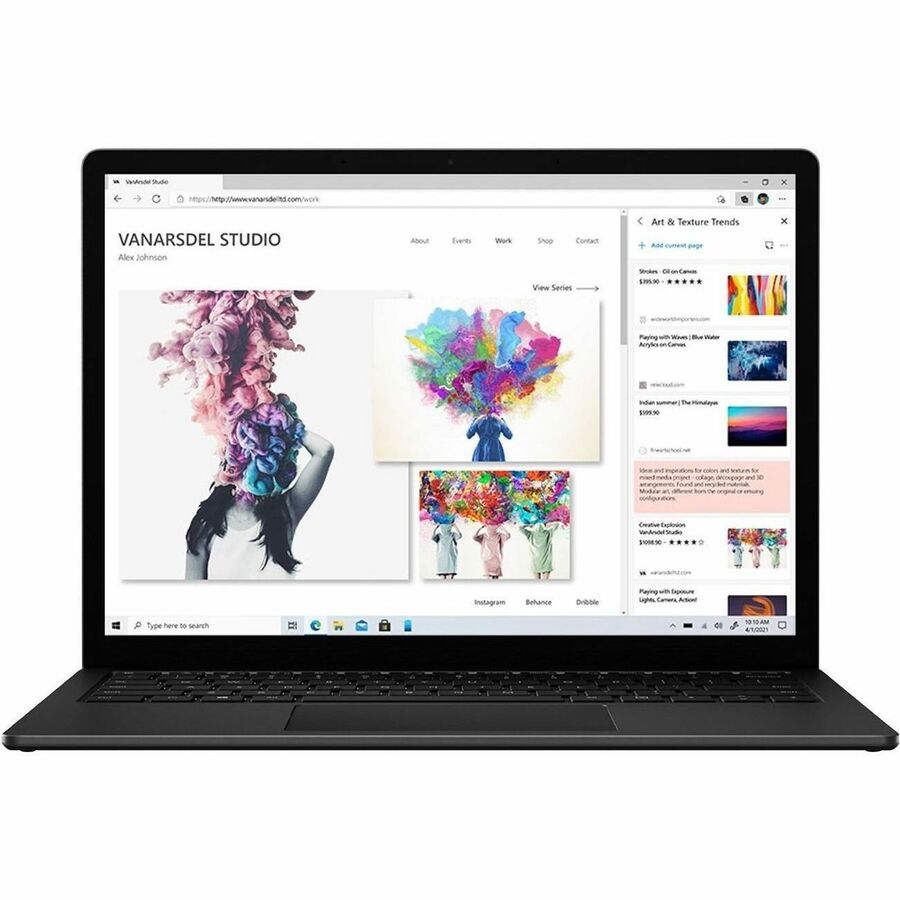 Ordinateur portable Microsoft Surface Laptop 4 13,5" à écran tactile - Intel Core i7 11e génération i7-1185G7 - 16 Go - SSD 512 Go - Noir mat 5EB-00002