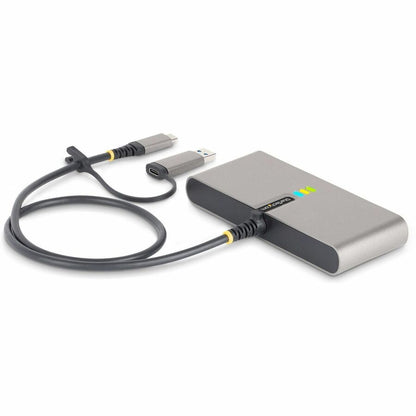 StarTech.com Hub USB-C à 2 ports avec Ethernet Gb et série RS232 FTDI, clé USB-C vers USB-A connectée, pass-through PD 100 W, 2 x USB-A 5 Gbit/s 5G2A1SGBB-USB-C-HUB