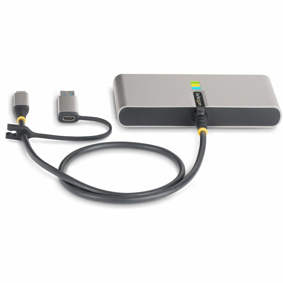 StarTech.com Hub USB-C à 2 ports avec Ethernet Gb et série RS232 FTDI, clé USB-C vers USB-A connectée, pass-through PD 100 W, 2 x USB-A 5 Gbit/s 5G2A1SGBB-USB-C-HUB