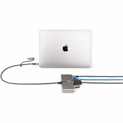 StarTech.com Hub USB-C à 2 ports avec Ethernet Gb et série RS232 FTDI, clé USB-C vers USB-A connectée, pass-through PD 100 W, 2 x USB-A 5 Gbit/s 5G2A1SGBB-USB-C-HUB