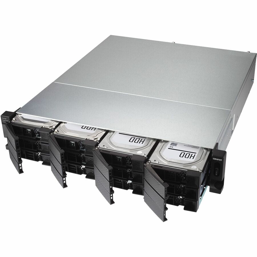 Boîtier de disque dur SATA/600 QNAP TL-R1200C-RP - Interface hôte USB 3.2 (Gen 2) Type C - Montable en rack 2U TL-R1200C-RP-US