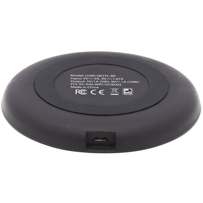Chargeur de téléphone sans fil Tripp Lite par Eaton - 10 W, certifié Qi, compatible Apple et Samsung, noir U280-Q01FL-BK