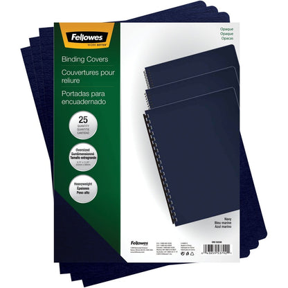 Couvertures de présentation Fellowes Futura™ - Grandes dimensions, bleu marine, lot de 25 5224801