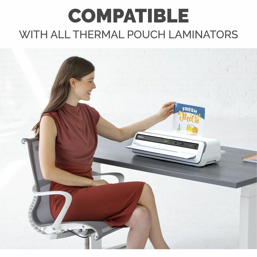 Pochettes de plastification thermique Fellowes - ImageLast™, sans bourrage, lettre, 3 mil, paquet de 100 52454