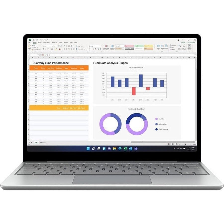 Ordinateur portable à écran tactile Microsoft Surface Laptop Go 2 12,4" - WSXGA - Intel Core i5 11e génération i5-1135G7 - 8 Go - SSD 128 Go - Platinum 8QC-00001