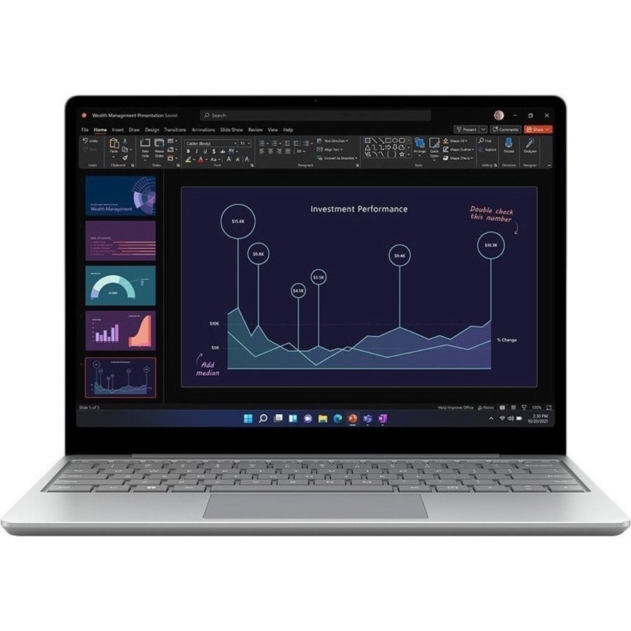 Ordinateur portable à écran tactile Microsoft Surface Laptop Go 2 12,4" - WSXGA - Intel Core i5 11e génération i5-1135G7 - 8 Go - SSD 128 Go - Platinum 8QC-00001