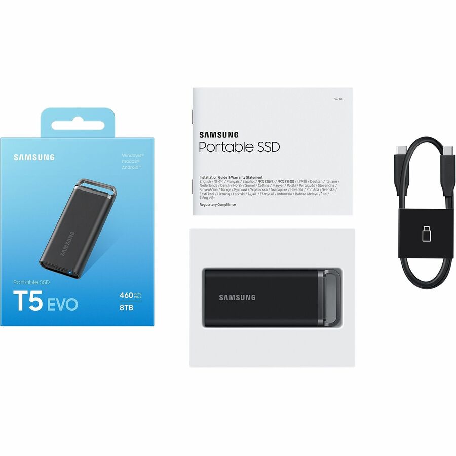 Disque SSD portable Samsung T5 EVO 8 To - Externe - Noir MU-PH8T0S/AM