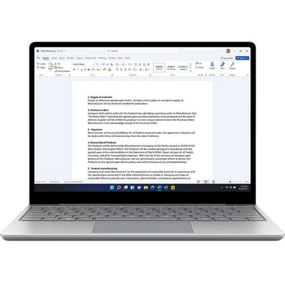 Ordinateur portable à écran tactile Microsoft Surface Laptop Go 2 12,4 pouces - Intel Core i5 11e génération i5-1135G7 - 16 Go - SSD 256 Go - Platinum VUQ-00008