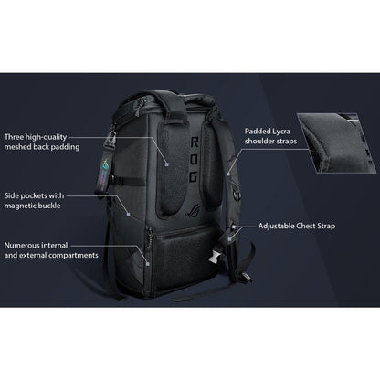 Sacoche de transport (sac à dos) Asus ROG Ranger BP2701 pour ordinateur portable 17" - Noir 90XB06L0-BBP000
