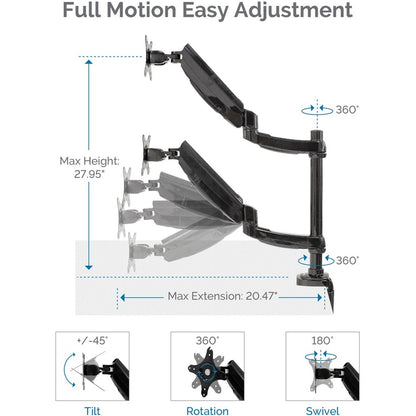 Fellowes Platinum Series Dual Stacking Monitor Arm 8043401