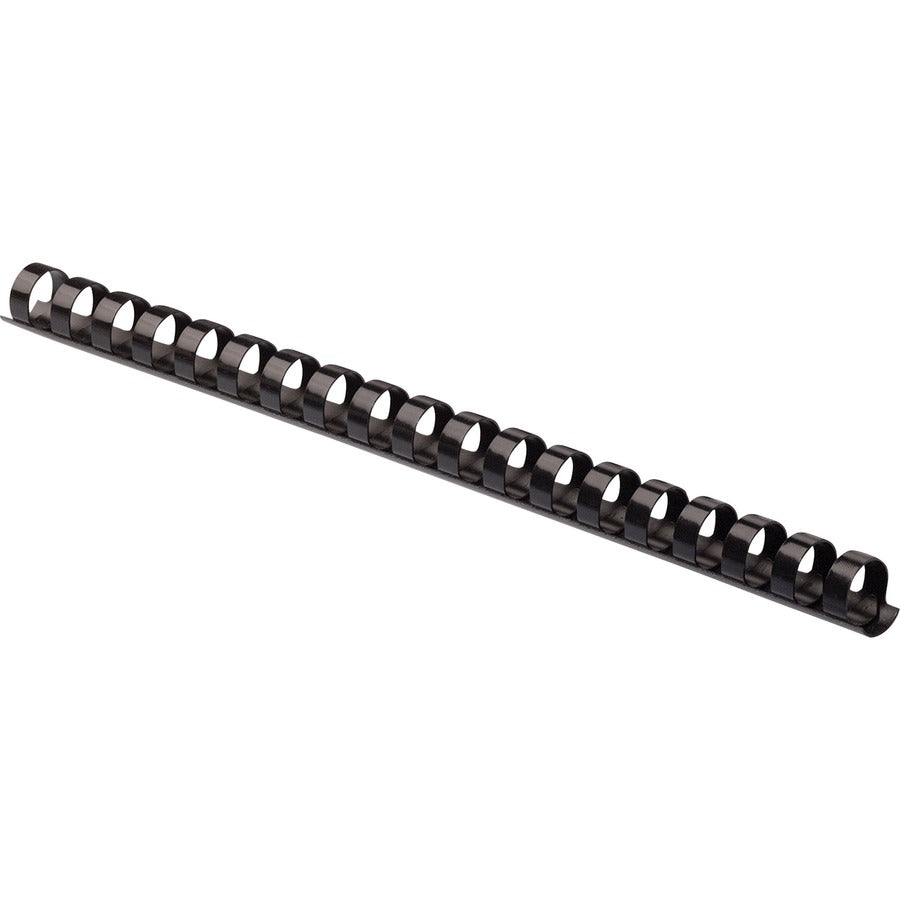Peignes en plastique Fellowes - Dos rond, 1/2", 90 feuilles, noir, paquet de 25 52323