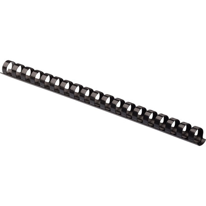 Peignes en plastique Fellowes - Dos rond, 1/2", 90 feuilles, noir, paquet de 25 52323