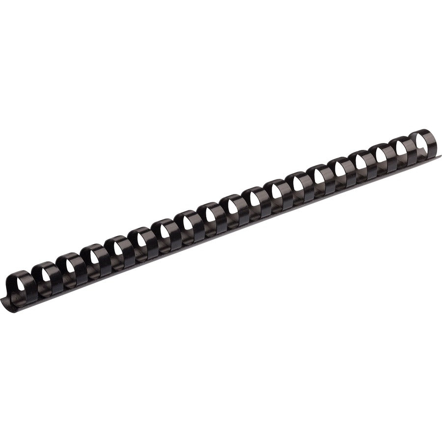 Peignes en plastique Fellowes - Dos rond, 1/2", 90 feuilles, noir, paquet de 25 52323