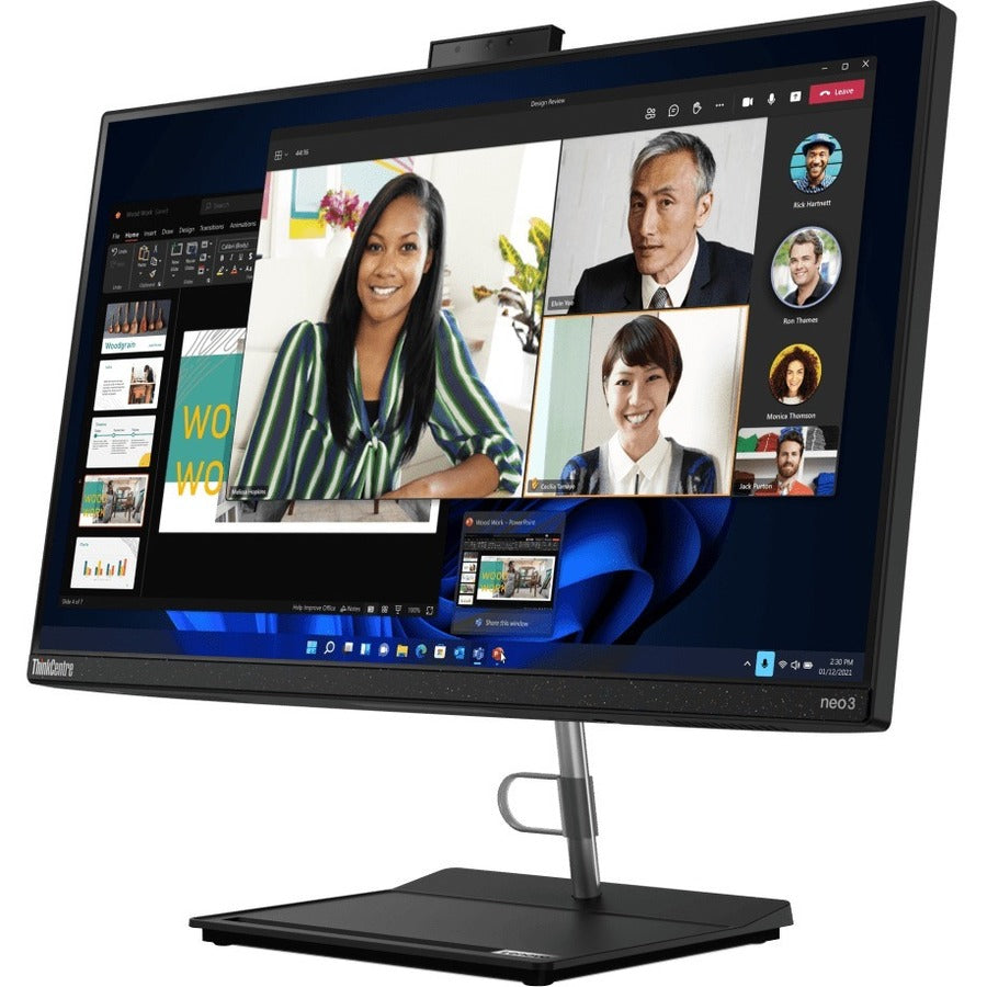 Ordinateur tout-en-un Lenovo ThinkCentre Neo 30a 12B000APUS - Intel Core i5 12e génération i5-1240P - 16 Go - SSD 512 Go - 23,8" Full HD - Ordinateur de bureau - Noir corbeau 12B000APUS