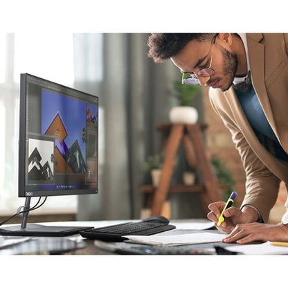 Ordinateur tout-en-un Lenovo ThinkCentre Neo 30a 12B000APUS - Intel Core i5 12e génération i5-1240P - 16 Go - SSD 512 Go - 23,8" Full HD - Ordinateur de bureau - Noir corbeau 12B000APUS