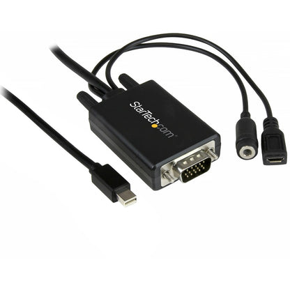 StarTech.com Câble adaptateur Mini DisplayPort vers VGA avec audio de 3 m - Convertisseur Mini DP vers VGA - 1920 x 1200 MDP2VGAAMM3M