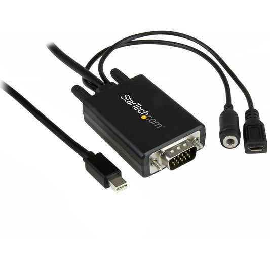 StarTech.com Câble adaptateur Mini DisplayPort vers VGA avec audio de 3 m - Convertisseur Mini DP vers VGA - 1920 x 1200 MDP2VGAAMM3M