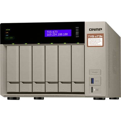 NAS QNAP puissant avec APU AMD RX-421BD Quad-Core et évolutivité PCIe TVS-673e-4G-US