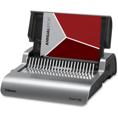 Machine à relier électrique à peigne Fellowes Quasar™ E 500 avec kit de démarrage 5216901