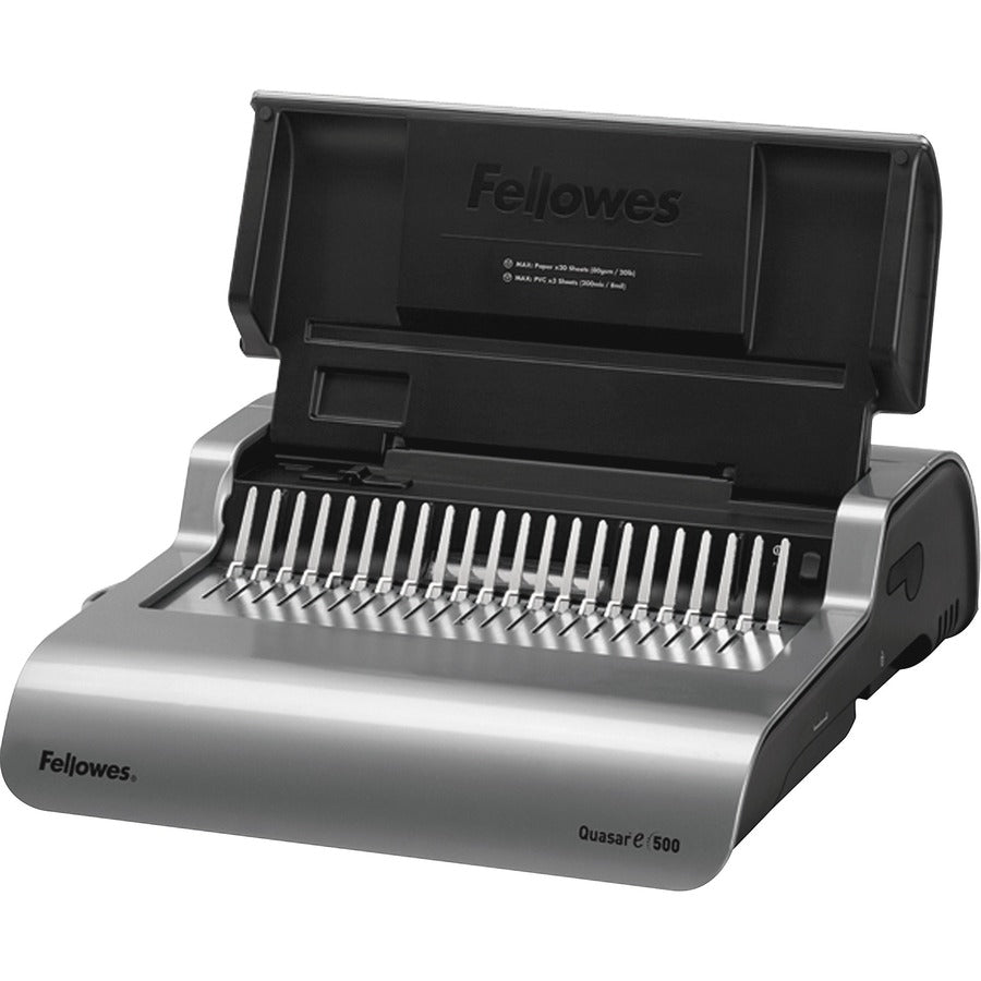 Machine à relier électrique à peigne Fellowes Quasar™ E 500 avec kit de démarrage 5216901