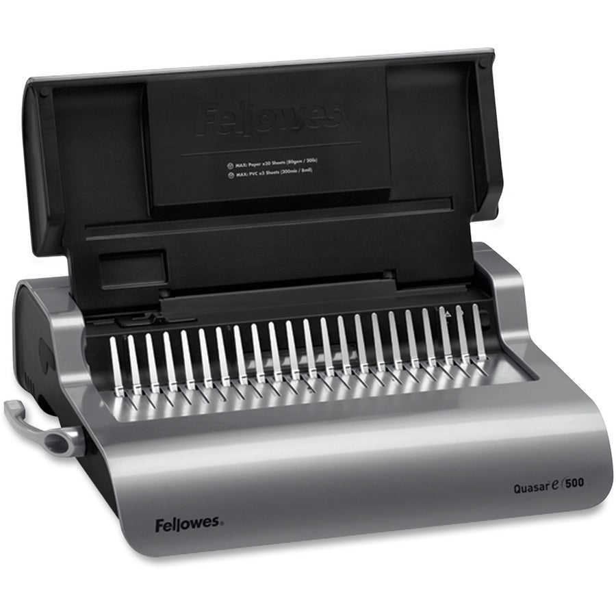 Machine à relier électrique à peigne Fellowes Quasar™ E 500 avec kit de démarrage 5216901