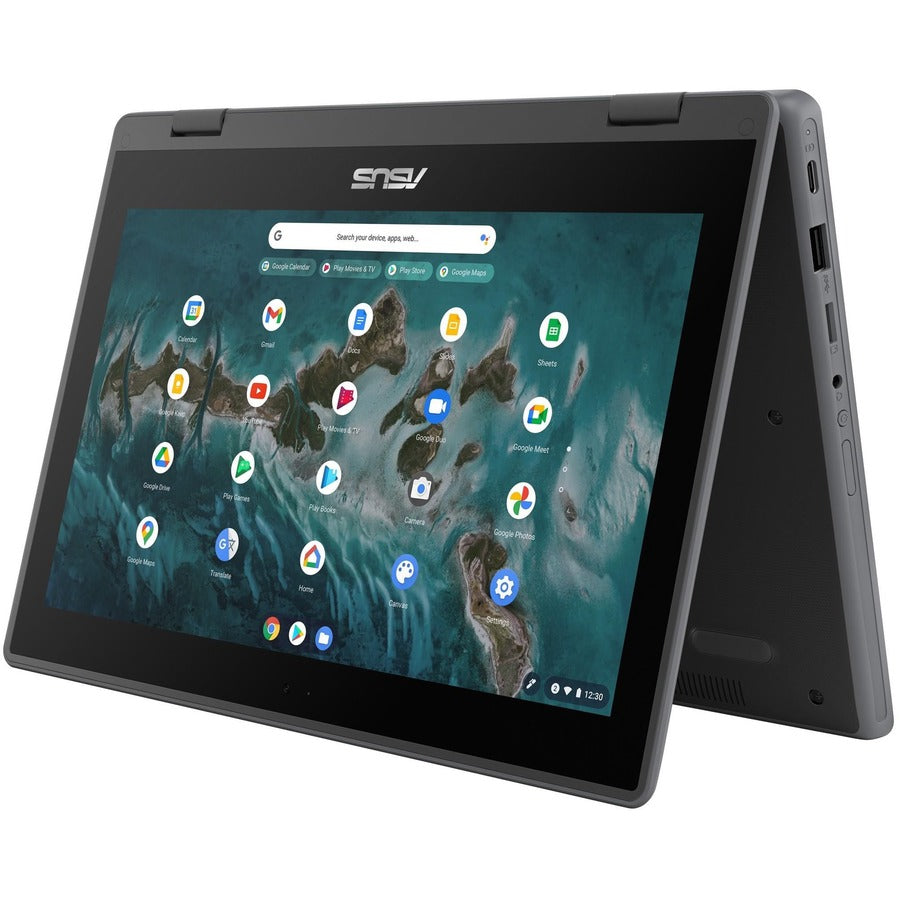Asus Chromebook Flip CR11 CR1102FGA-CN1432T-CB Chromebook convertible 2 en 1 à écran tactile 11,6" - HD - Intel N-Series N100 - 4 Go - Mémoire flash 32 Go - Gris minéral CR1102FGA-CN1432T-CB