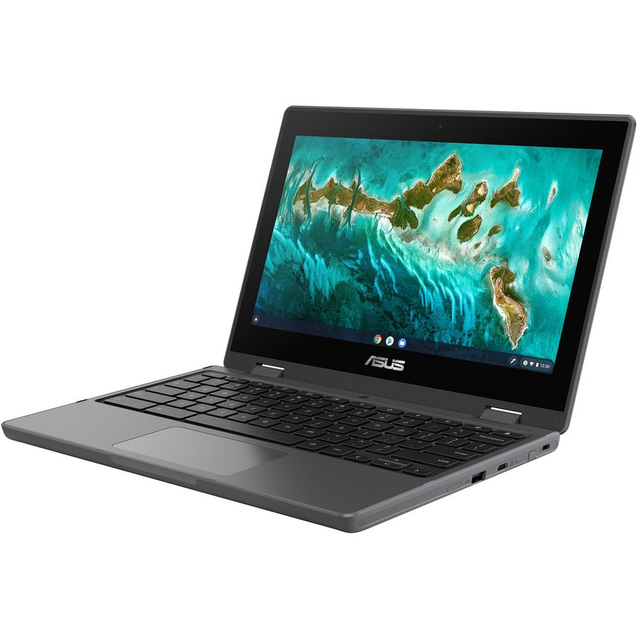 Asus Chromebook Flip CR11 CR1102FGA-CN1432T-CB Chromebook convertible 2 en 1 à écran tactile 11,6" - HD - Intel N-Series N100 - 4 Go - Mémoire flash 32 Go - Gris minéral CR1102FGA-CN1432T-CB
