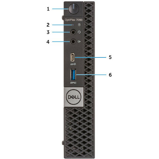 Ordinateur de bureau Dell OptiPlex 7000 7060 - Intel Core i5 (8e génération) i5 - 8500T 2,10 GHz - 8 Go DDR4 SDRAM - 256 Go SSD - Windows 10 Pro 64 bits (anglais/français/espagnol) - Micro PC - 3 ans ProSupport XP72Y