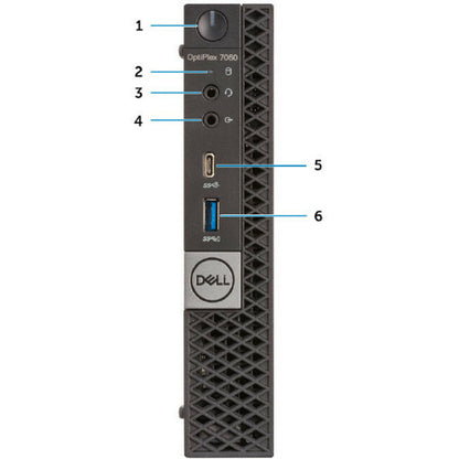 Ordinateur de bureau Dell OptiPlex 7000 7060 - Intel Core i5 (8e génération) i5 - 8500T 2,10 GHz - 8 Go DDR4 SDRAM - 256 Go SSD - Windows 10 Pro 64 bits (anglais/français/espagnol) - Micro PC - 3 ans ProSupport XP72Y