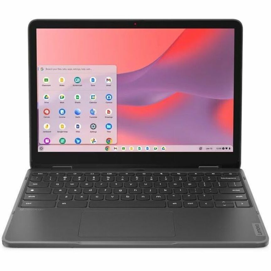 Lenovo 500e Yoga Chromebook Gen 4 82W4001SUS Chromebook convertible 2 en 1 à écran tactile 12,2" - WUXGA - Intel N-Series N100 - 8 Go - Mémoire flash 64 Go - Clavier anglais - Gris graphite 82W4001SUS