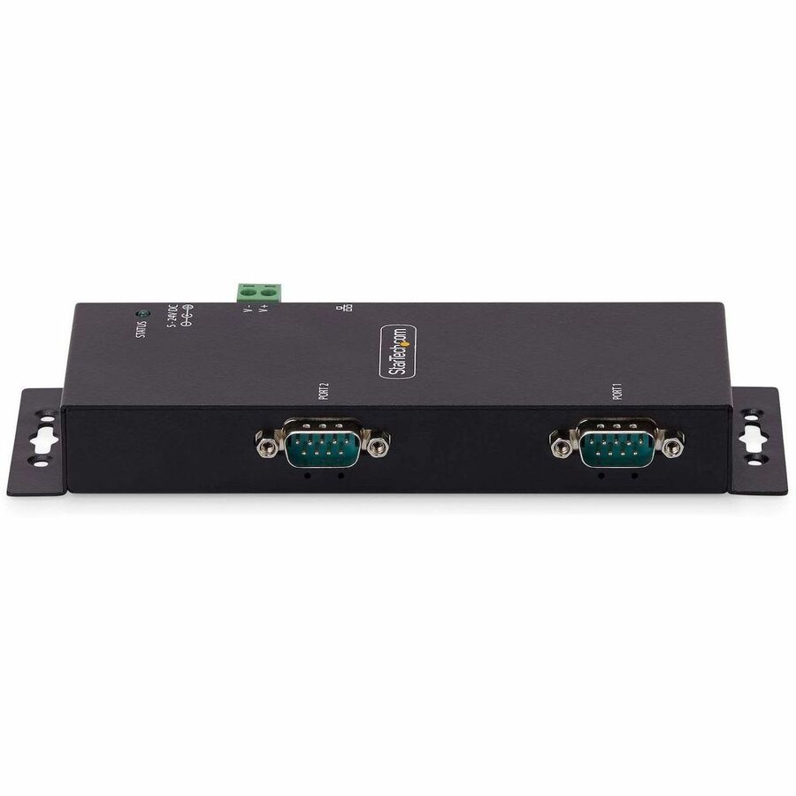 Adaptateur série vers Ethernet à 2 ports StarTech.com, serveur de périphériques série IP pour périphériques RS232 distants, montage mural/rail DIN, convertisseur LAN vers DB9 I23-SERIAL-ETHERNET