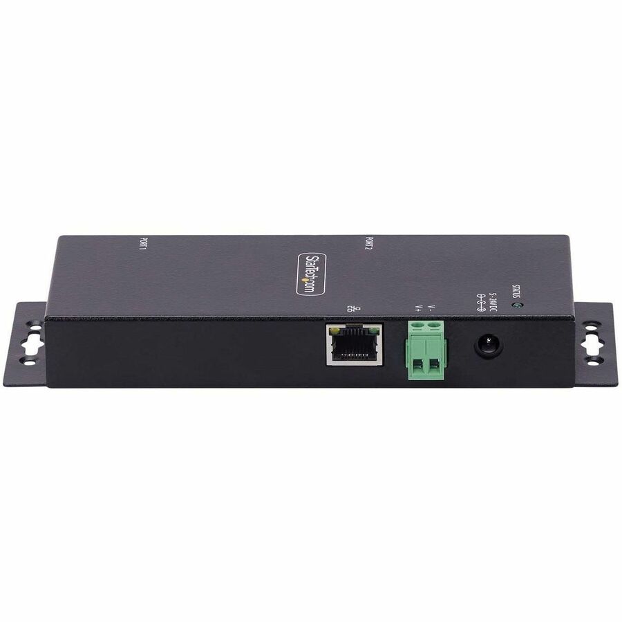 Adaptateur série vers Ethernet à 2 ports StarTech.com, serveur de périphériques série IP pour périphériques RS232 distants, montage mural/rail DIN, convertisseur LAN vers DB9 I23-SERIAL-ETHERNET