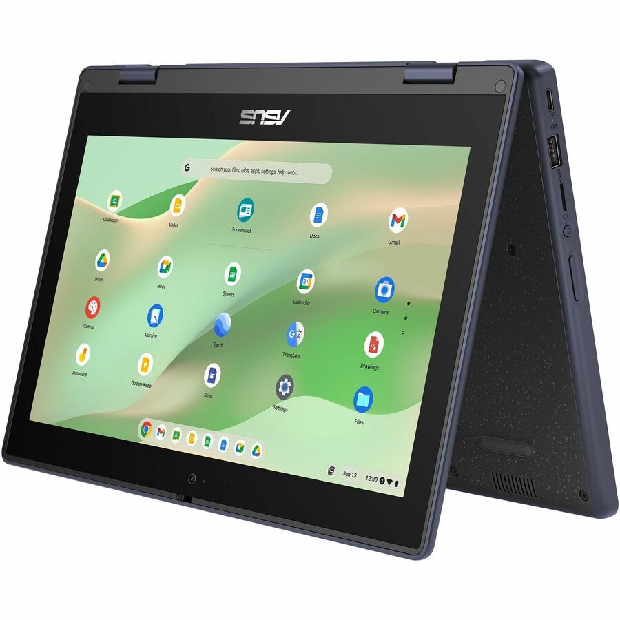 Asus Chromebook Flip CR11 CR1102FGA-CN1432T-CA Chromebook 2 en 1 convertible robuste à écran tactile 11,6" - HD - Intel N100 - 4 Go - Mémoire flash 32 Go - Gris minéral CR1102FGA-CN1432T-CA