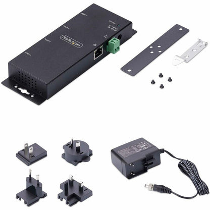 StarTech.com 4-Port Serial to Ethernet Adapter, IP Serial Device Server For Remote RS232 Devices, Wall/DIN Rail Mount, LAN To DB9 Converter I43-SERIAL-ETHERNET