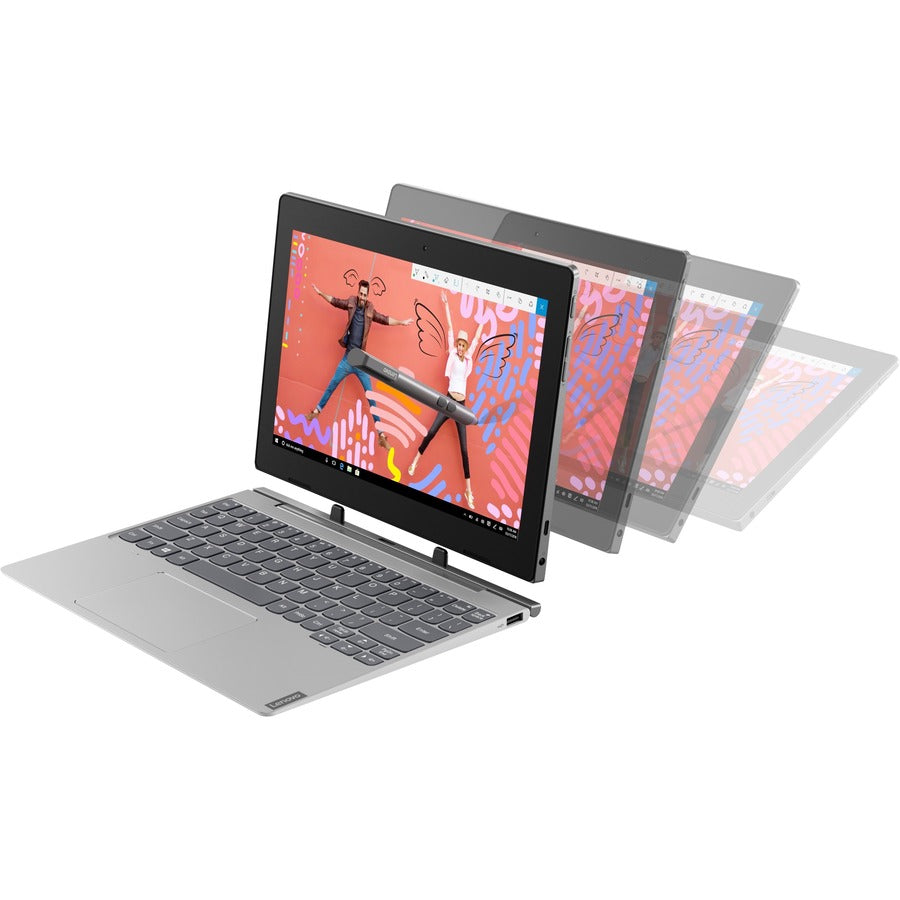 Ordinateur portable 2 en 1 à écran tactile Lenovo IdeaPad D330-10IGM 81MD001SUS 10,1" - Intel Celeron N4000 - 4 Go - 128 Go de mémoire flash - Clavier anglais (États-Unis) 81MD001SUS