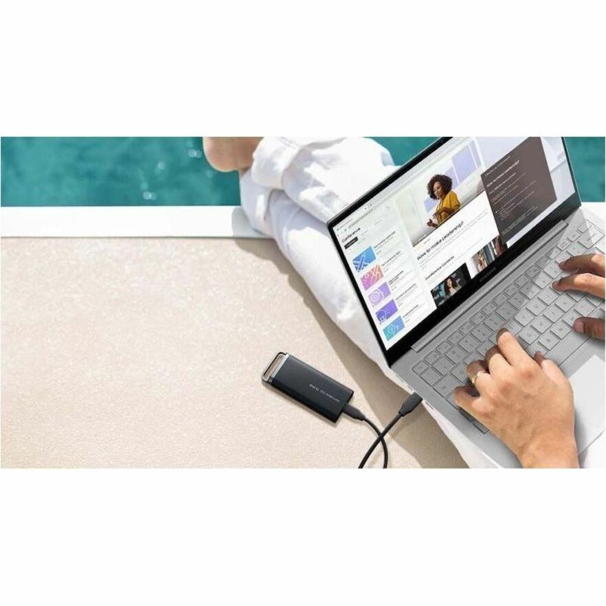 Disque SSD portable Samsung T5 EVO MU-PH2T0S 2 To - Externe - Noir MU-PH2T0S/AM