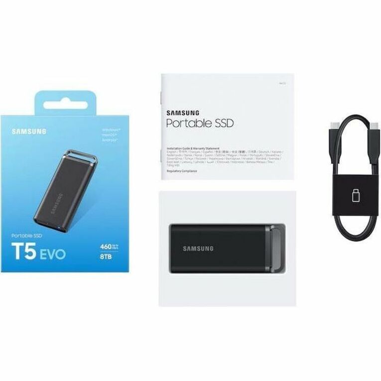 Disque SSD portable Samsung T5 EVO MU-PH2T0S 2 To - Externe - Noir MU-PH2T0S/AM