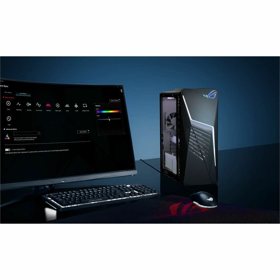 Ordinateur de bureau de jeu Asus ROG Strix G13CHR G13CHR-DSI74060-CB - Intel Core i7 14e génération i7-14700F - 32 Go - SSD 1 To - Moyen-tour - Gris foncé extrême G13CHR-DSI74060-CB